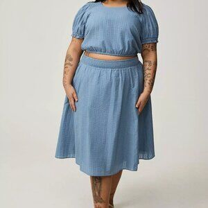 Torrid Midi Smocked Skirt SET (both size 4)